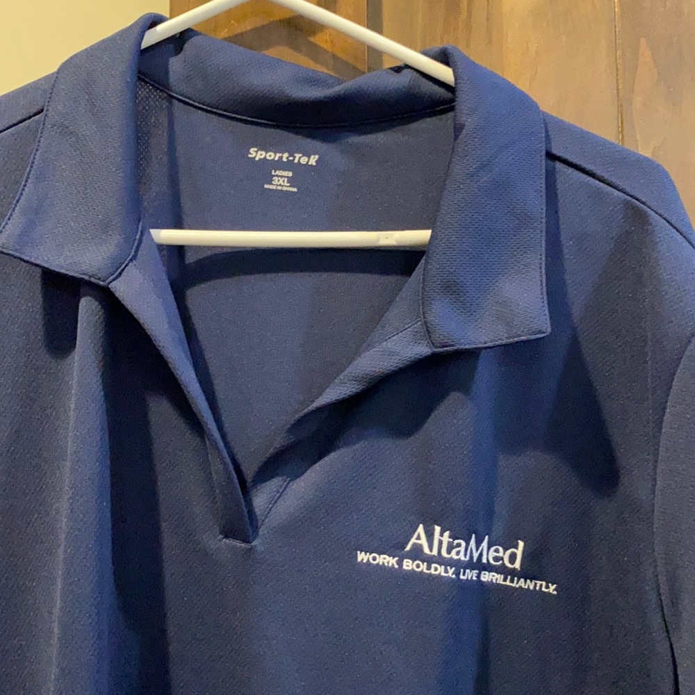 E201 Alta Med Women's  Sz 3XL collar shirt NWOT Sport-Tek Navy
